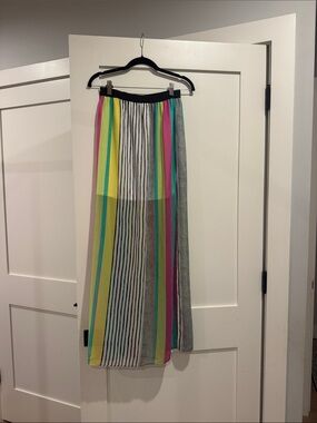 Multi-Color Striped Maxi Skirt